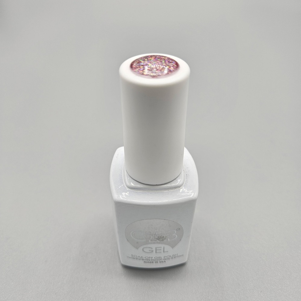 Color Club Gel Soak-Off Polish GEL1194 Top Shelf Pink‎ Holographic Glitter 0.5oz